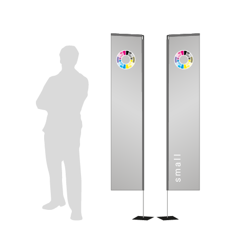 Beachflag Rechteck | Small (200 cm) | beidseitig bedruckt